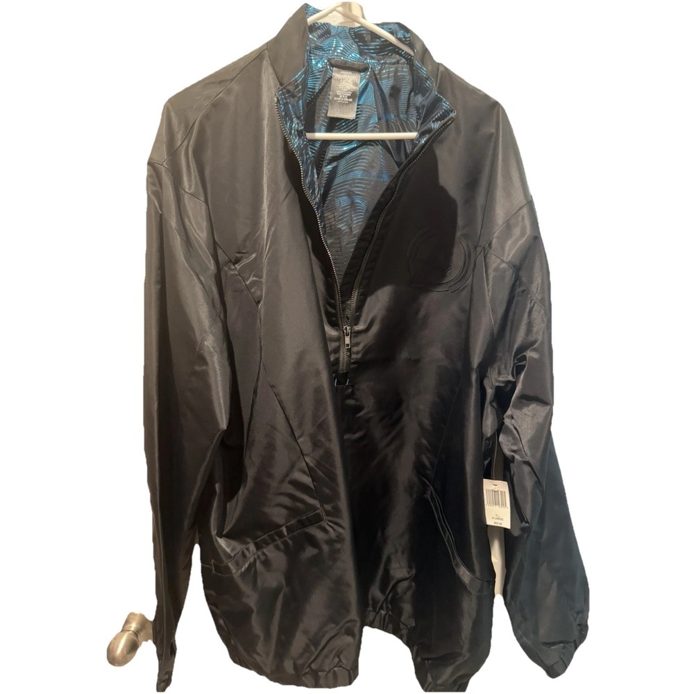 Marvel Black XL Windbreaker Jacket Zip Closure Logo Accent Pockets Casual